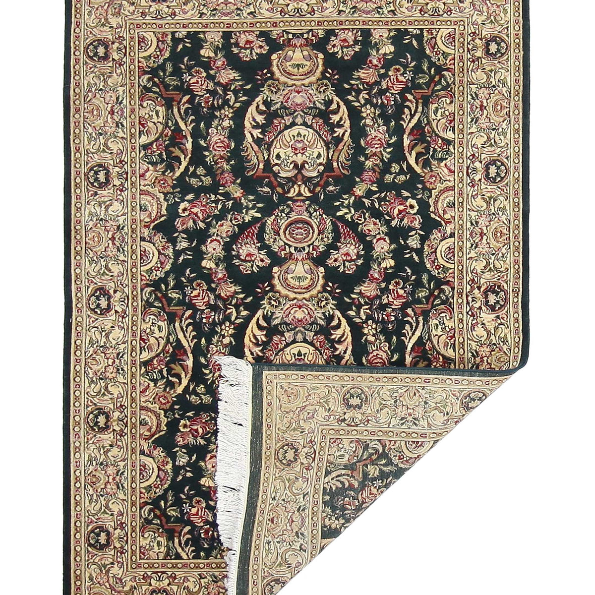Pacific Classic 38459 Green Ivory Traditional Hand Knotted Rug