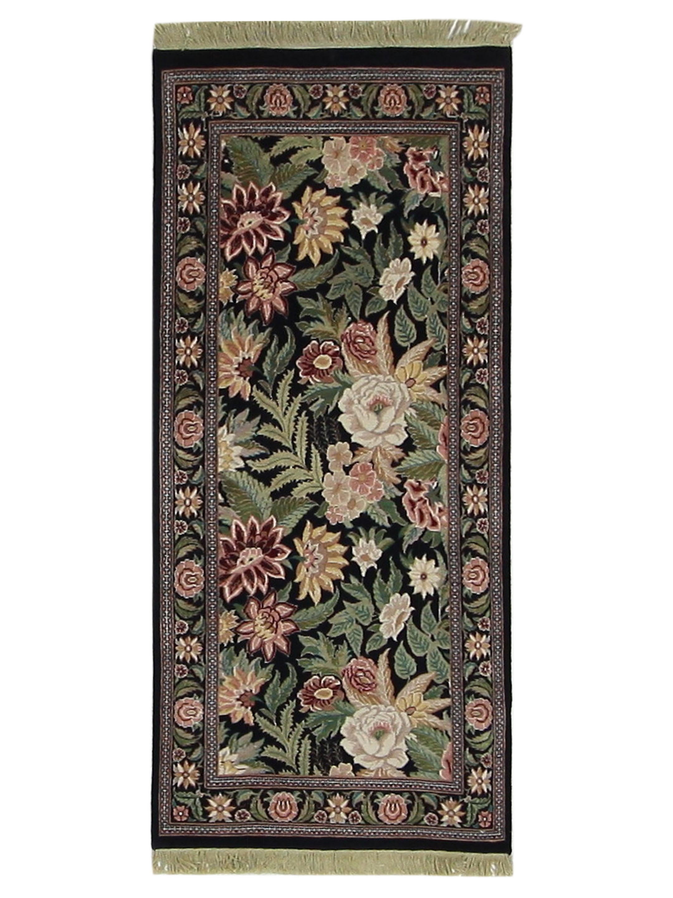 Pacific Classic 38468 Black Black Traditional Hand Knotted Rug ...