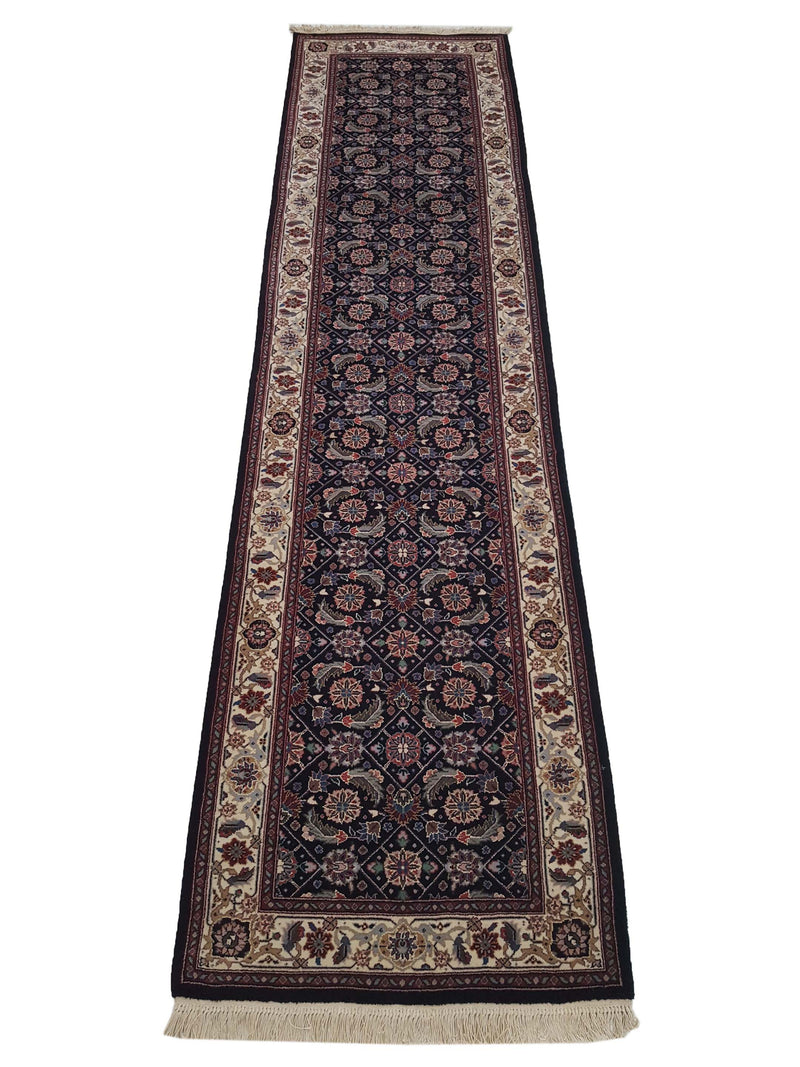 Pacific Chinese 160L 38470 Black Ivory Traditional Hand Knotted Rug