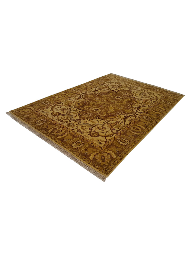 Pacific Royal 38480 Gold Gold Traditional Hand Knotted Rug