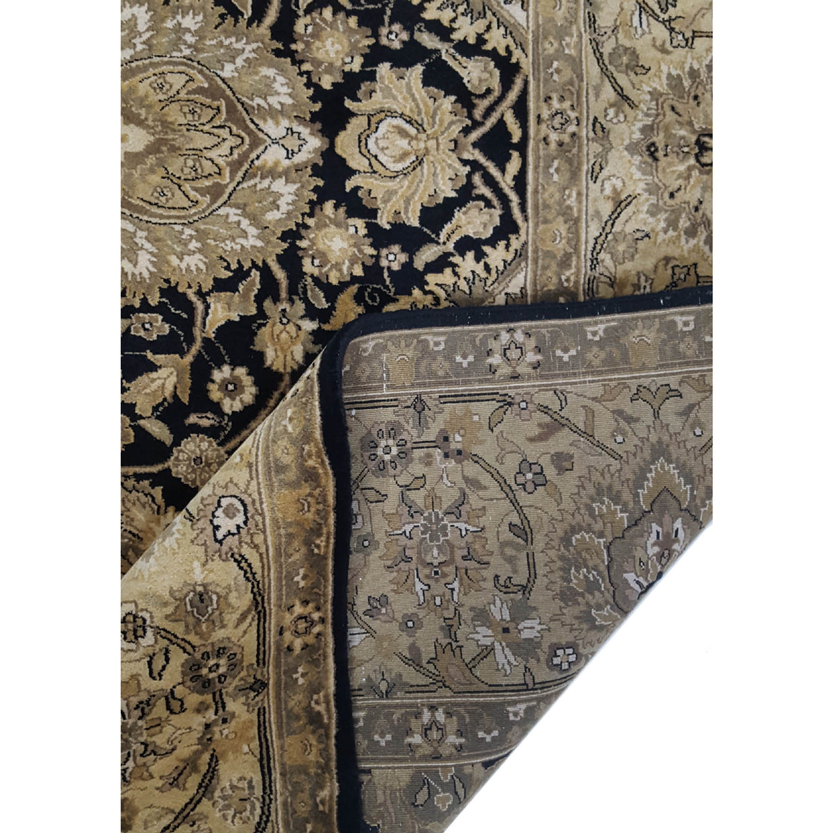Pacific Nouveau 38550 Black Gold Traditional Hand Knotted Rug