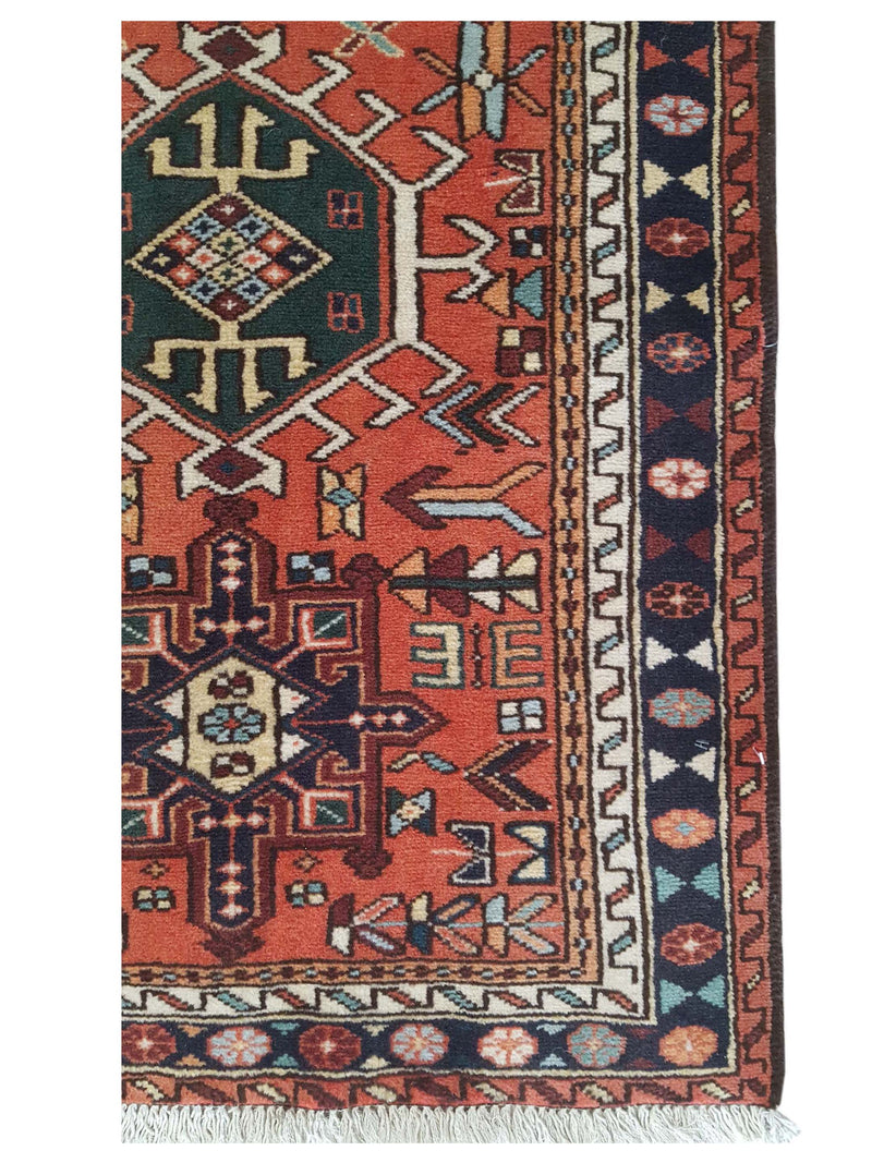 Fasa Antique Karajah 38590 Rust Navy Traditional Antique Rug