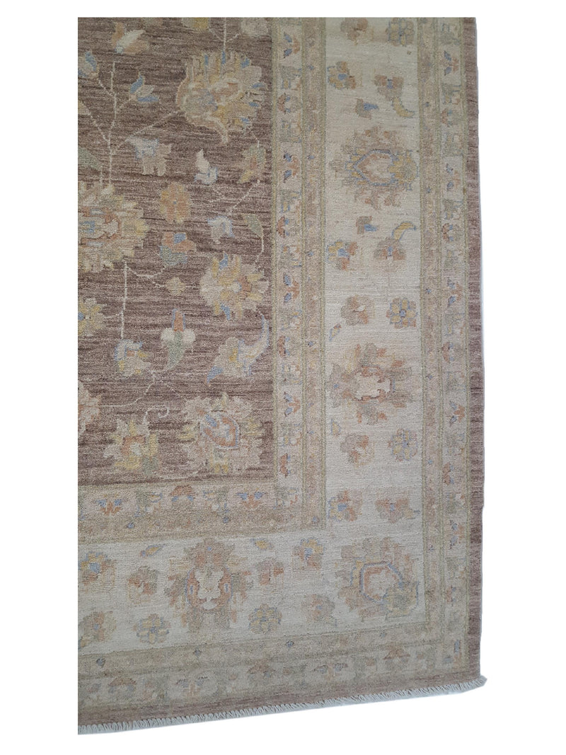 Pacific Ziegler 39196 Lt.Brown Beige Transitional Hand Knotted Rug