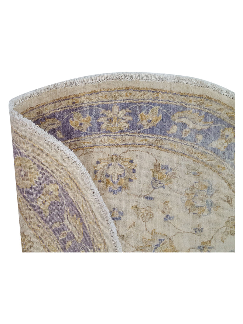 Pacific Ziegler 39201 Ivory Purple Transitional Hand Knotted Rug