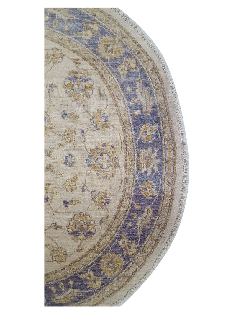 Pacific Ziegler 39201 Ivory Purple Transitional Hand Knotted Rug