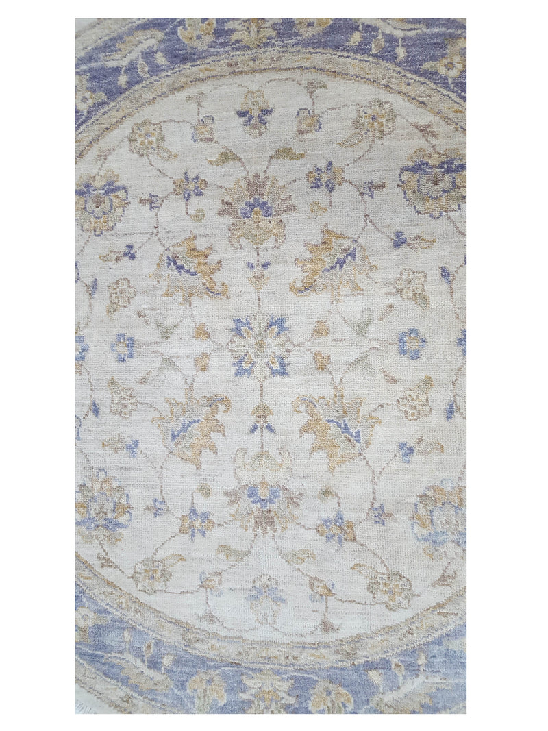 Pacific Ziegler 39201 Ivory Purple Transitional Hand Knotted Rug