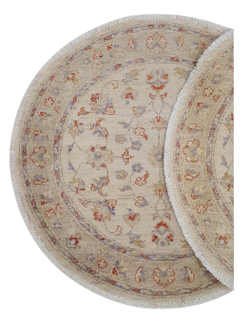 Pacific Ziegler 39203 Ivory Ivory Transitional Hand Knotted Rug