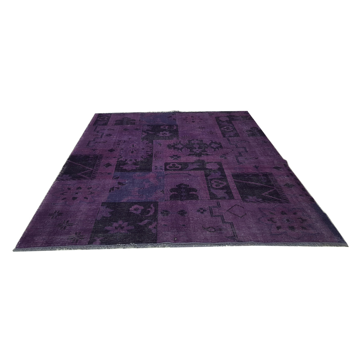 Pacific Vintage Revival 39253 Purple Black Vintage Hand Knotted Rugs