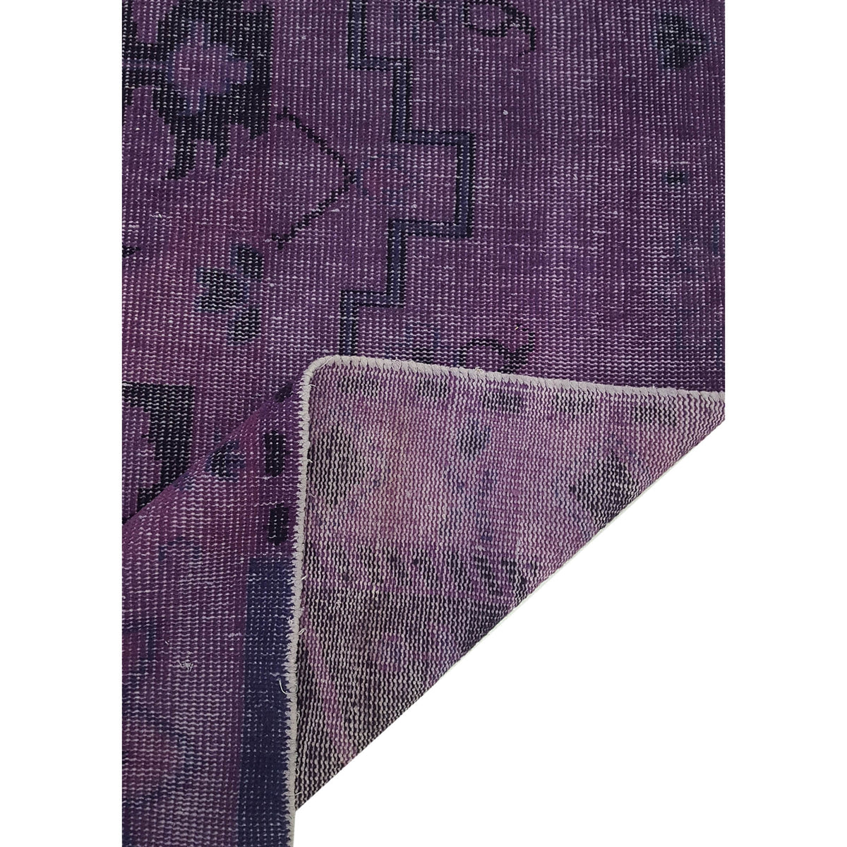 Pacific Vintage Revival 39253 Purple Black Vintage Hand Knotted Rugs