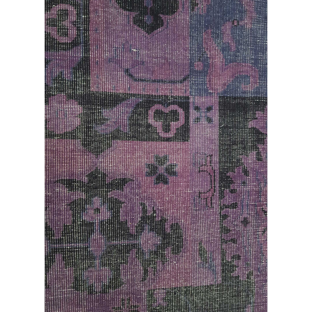 Pacific Vintage Revival 39253 Purple Black Vintage Hand Knotted Rugs