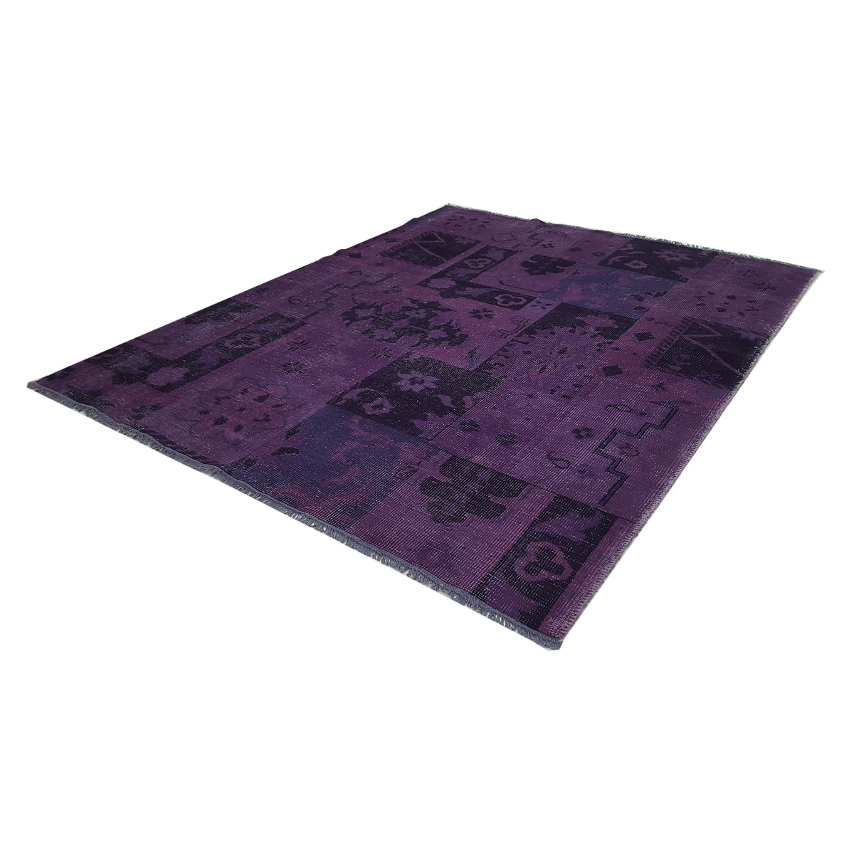 Pacific Vintage Revival 39253 Purple Black Vintage Hand Knotted Rugs