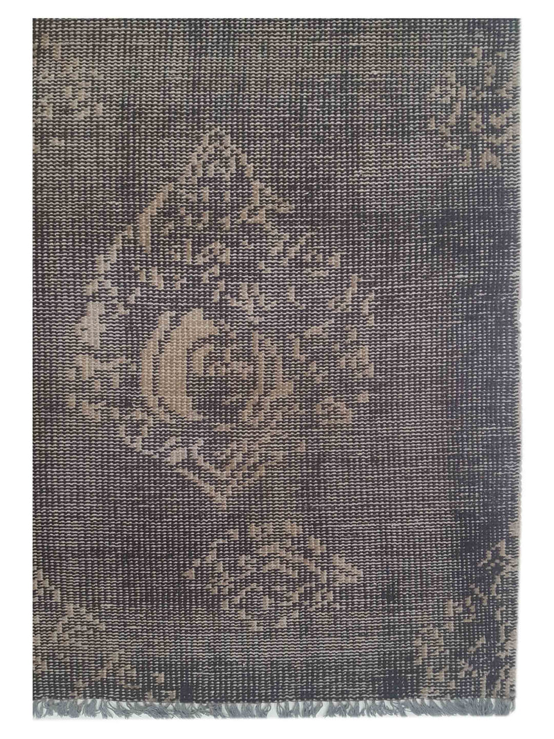 Pacific Vintage Revival 39262 Grey Beige Vintage Hand Knotted Rugs