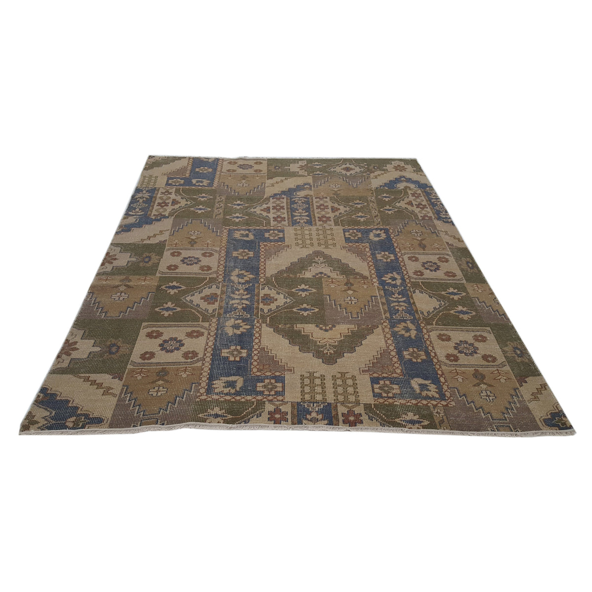 Pacific Vintage Revival 39263 Beige Beige Vintage Hand Knotted Rugs