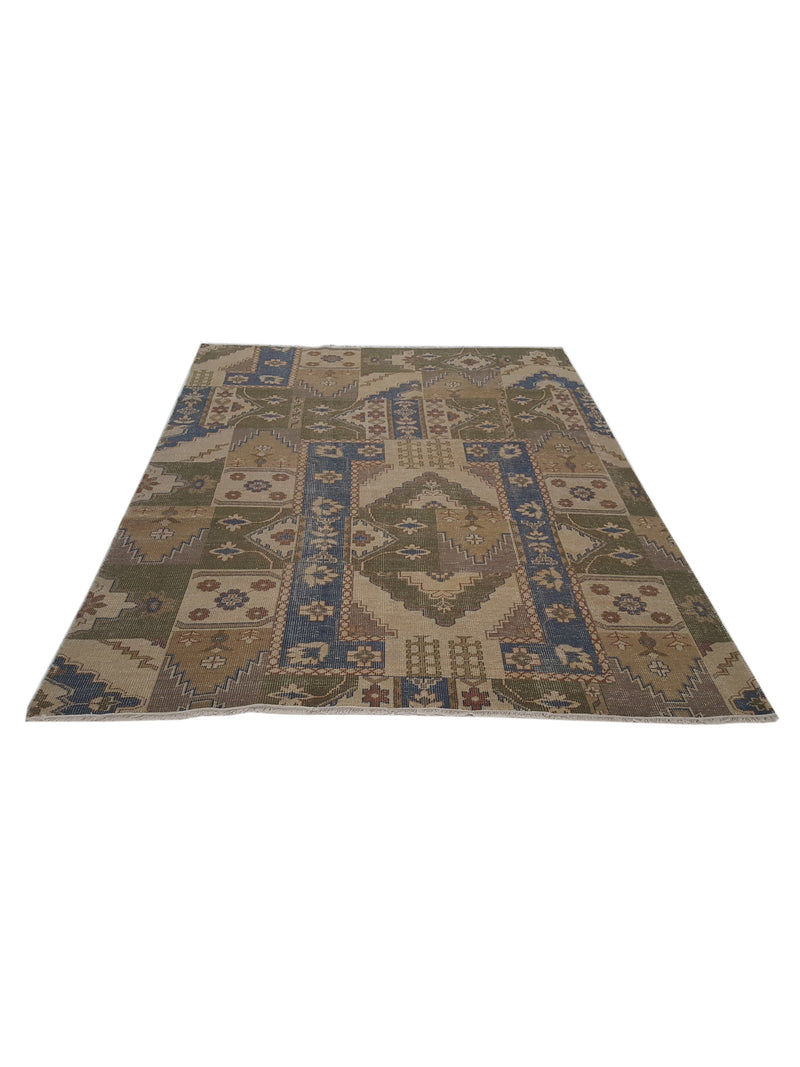 Pacific Vintage Revival 39263 Beige Beige Vintage Hand Knotted Rugs