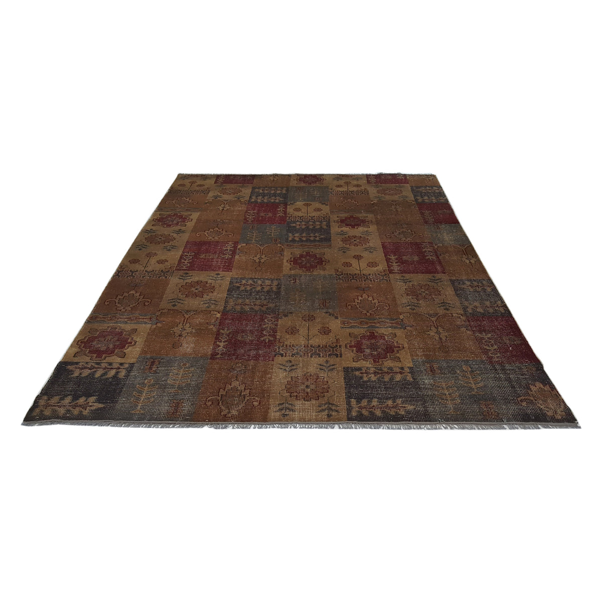 Pacific Vintage Revival 39267 Brown Multi Vintage Hand Knotted Rugs