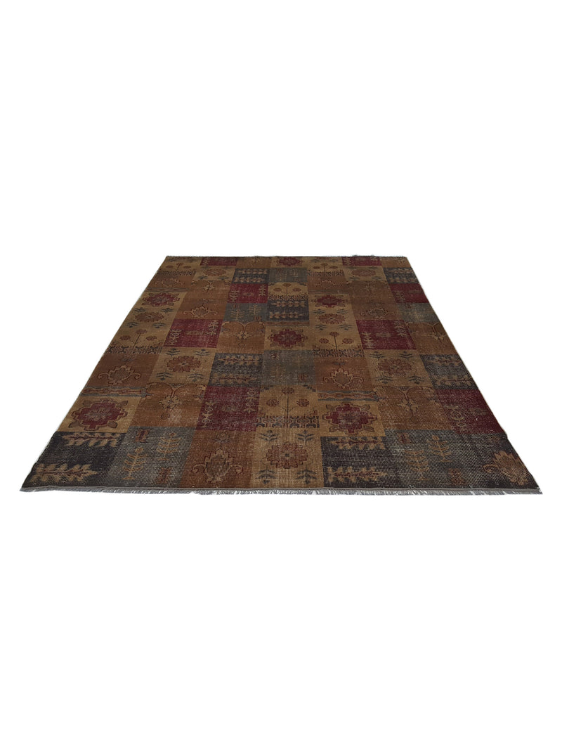 Pacific Vintage Revival 39267 Brown Multi Vintage Hand Knotted Rugs