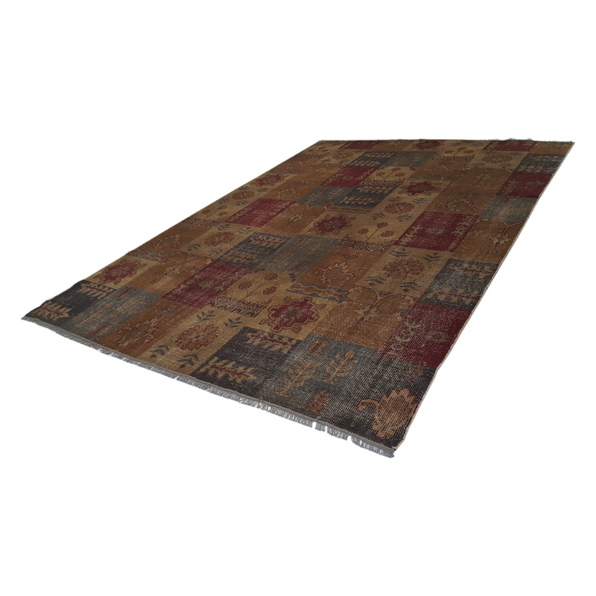 Pacific Vintage Revival 39267 Brown Multi Vintage Hand Knotted Rugs