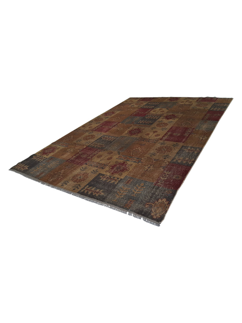 Pacific Vintage Revival 39267 Brown Multi Vintage Hand Knotted Rugs
