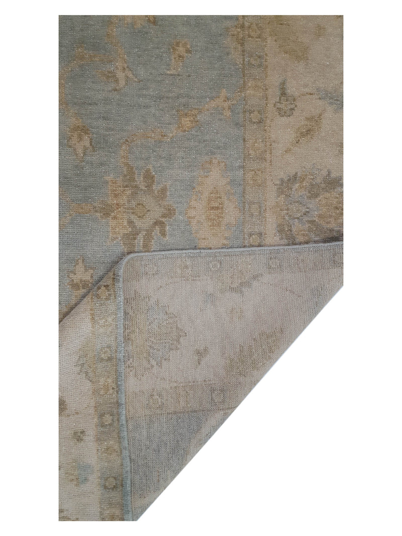 Pacific Angora 39277 Lt.Blue Cream Traditional Hand Knotted Rug