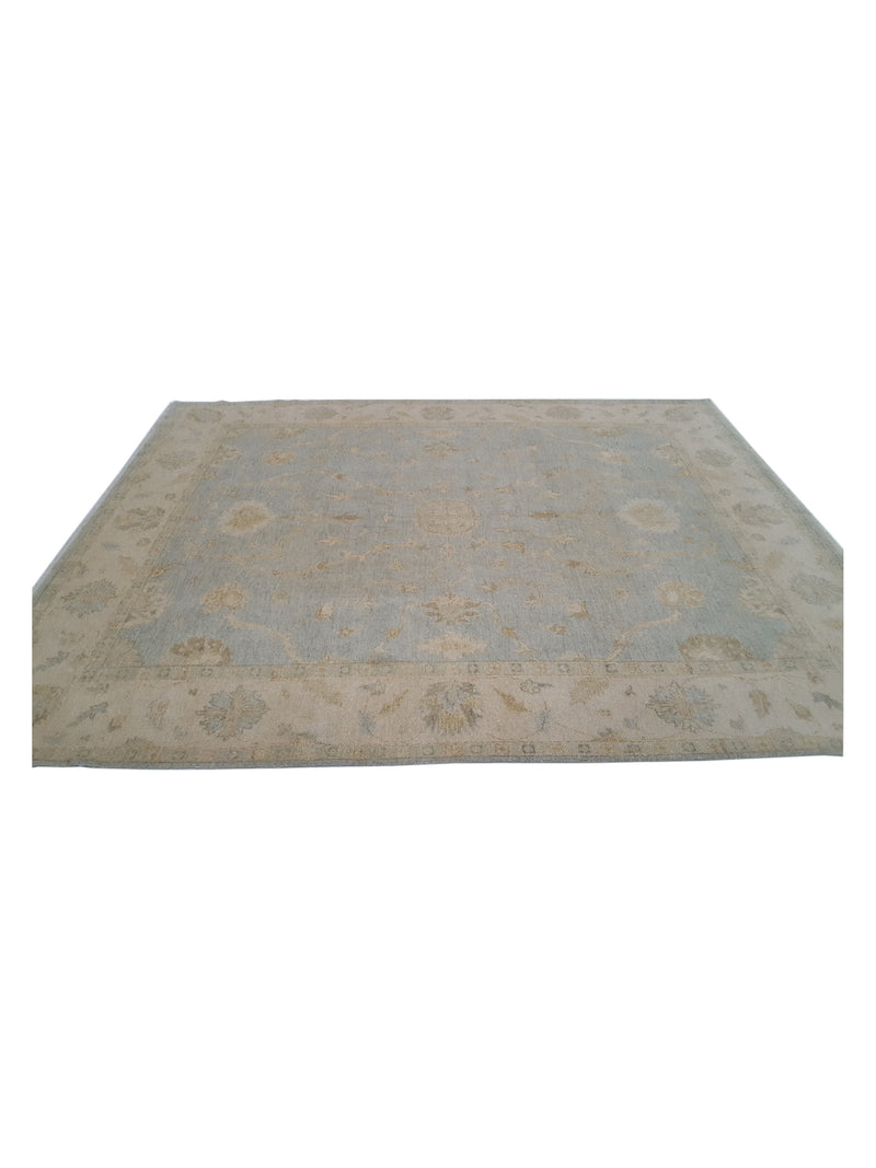 Pacific Angora 39277 Lt.Blue Cream Traditional Hand Knotted Rug