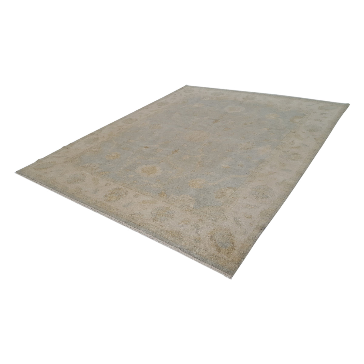 Pacific Angora 39277 Lt.Blue Cream Traditional Hand Knotted Rug
