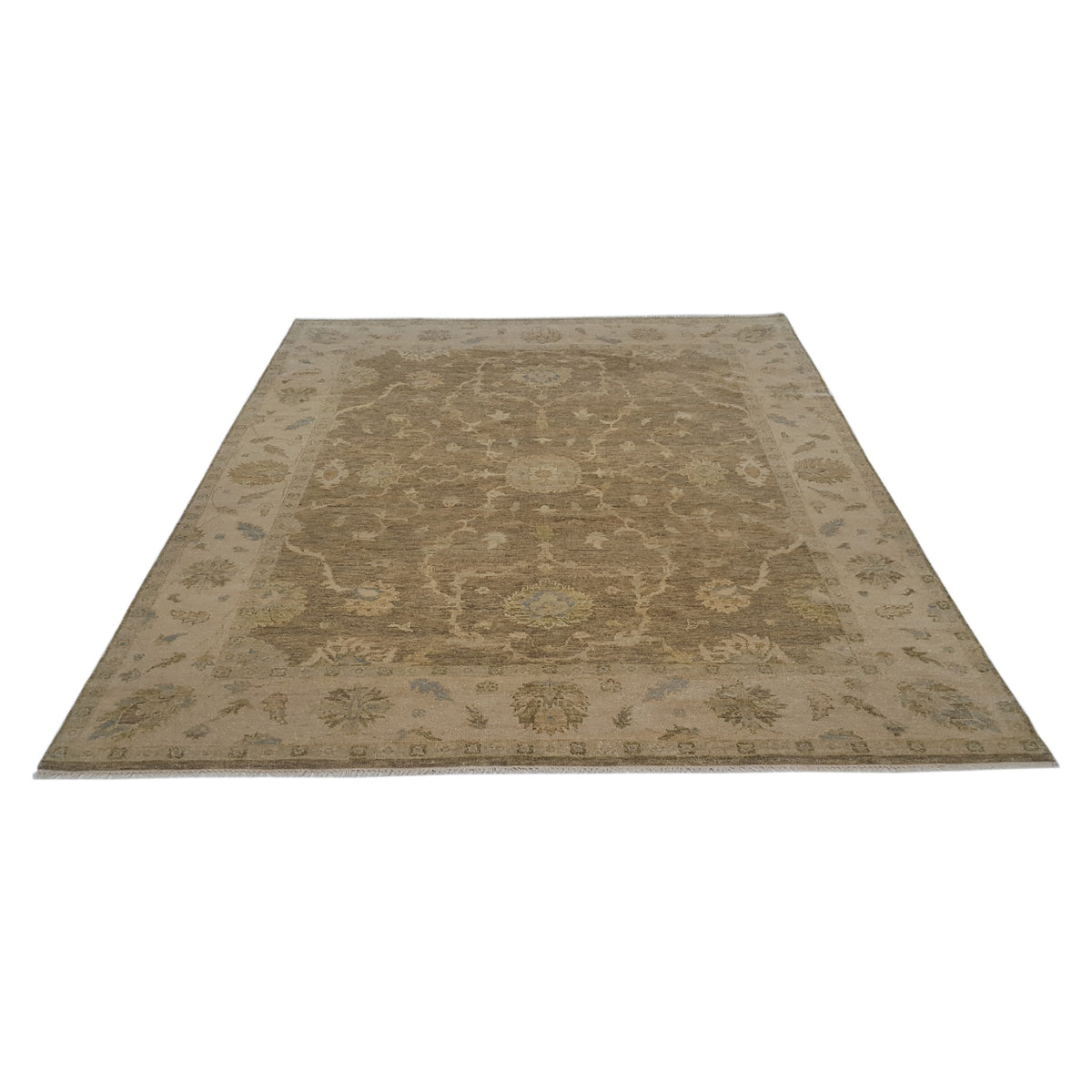 Pacific Angora 39279 Chocolate Cream Traditional Hand Knotted Rug