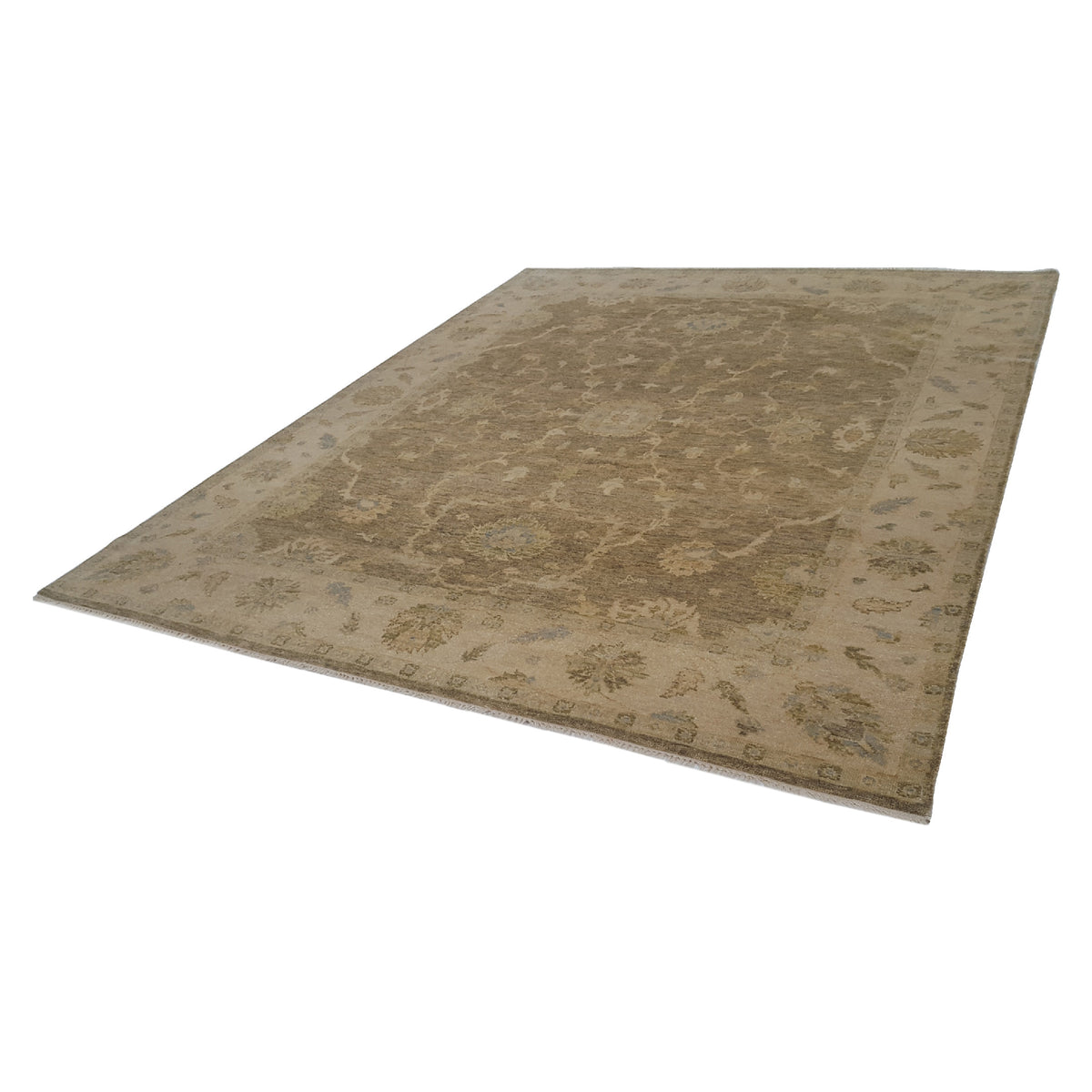 Pacific Angora 39279 Chocolate Cream Traditional Hand Knotted Rug
