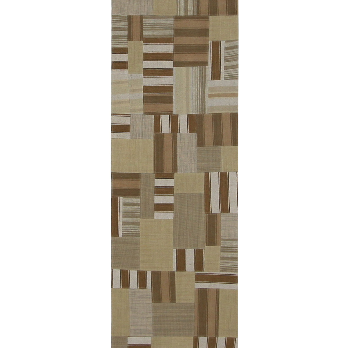 Pacific Patch Flatweave  Brown Beige Patchwork