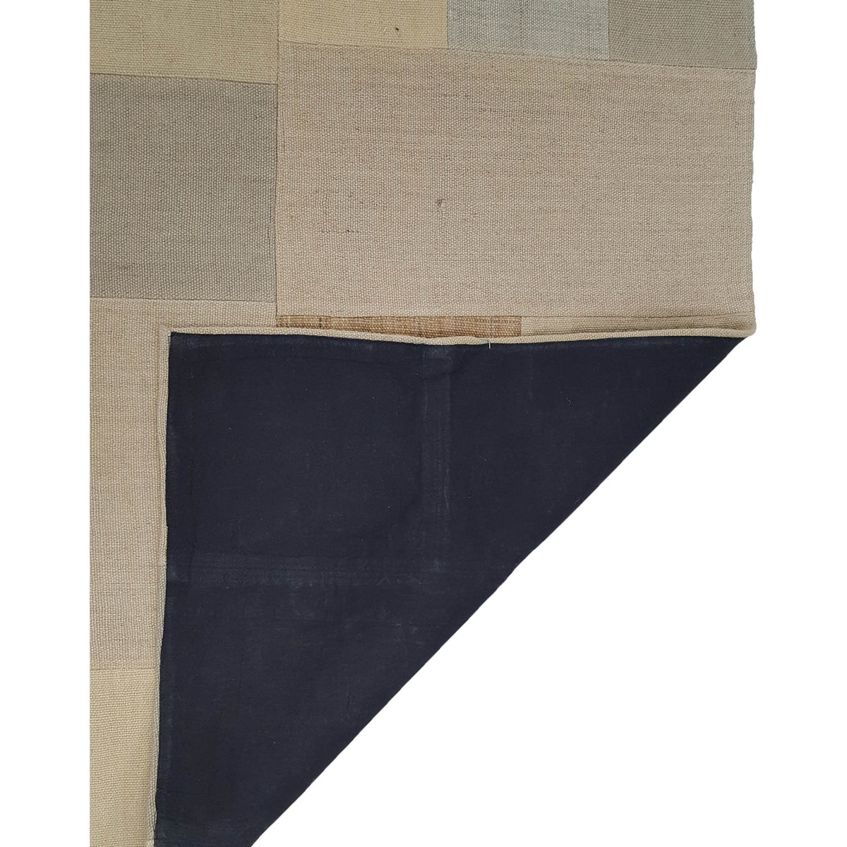 Pacific Patch Flatweave 39335 Beige Brown Patchwork Hand Knotted Rug