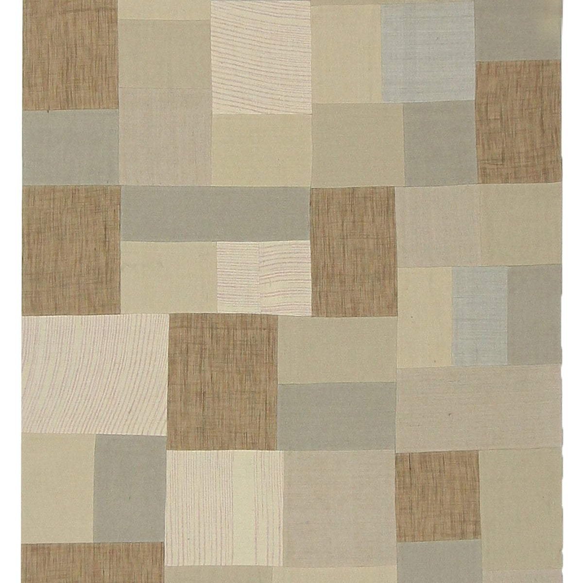 Pacific Patch Flatweave  Beige Brown Patchwork