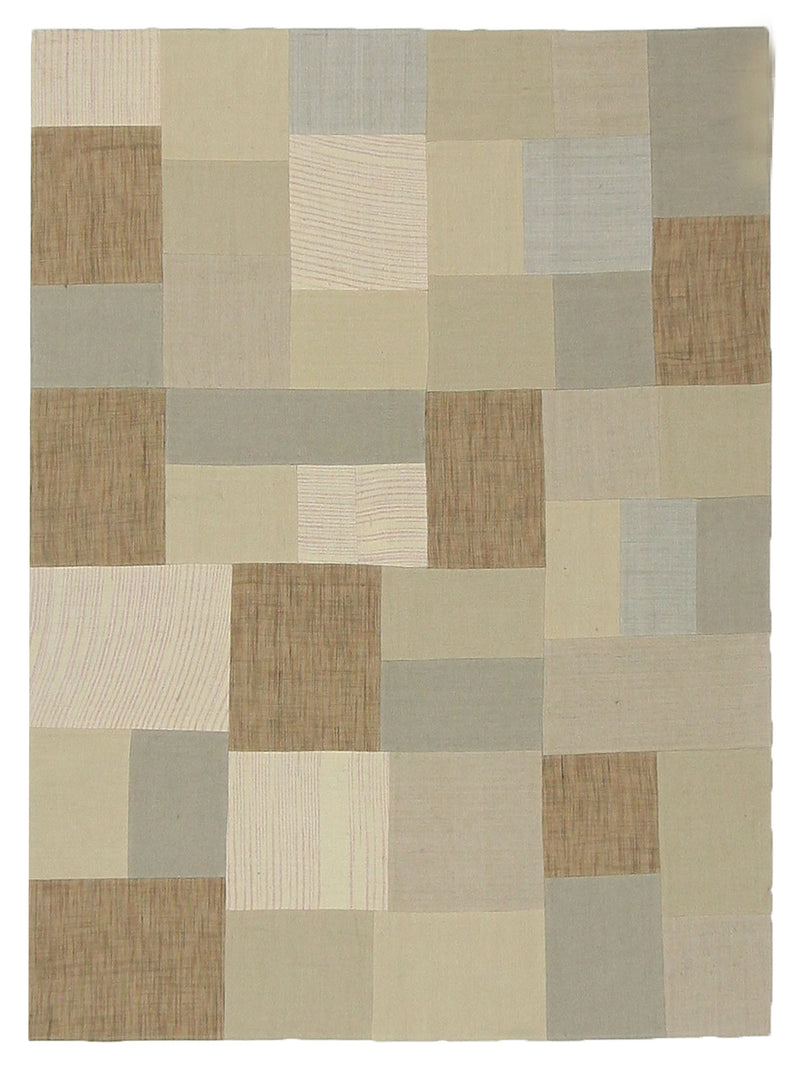 Pacific Patch Flatweave  Beige Brown Patchwork