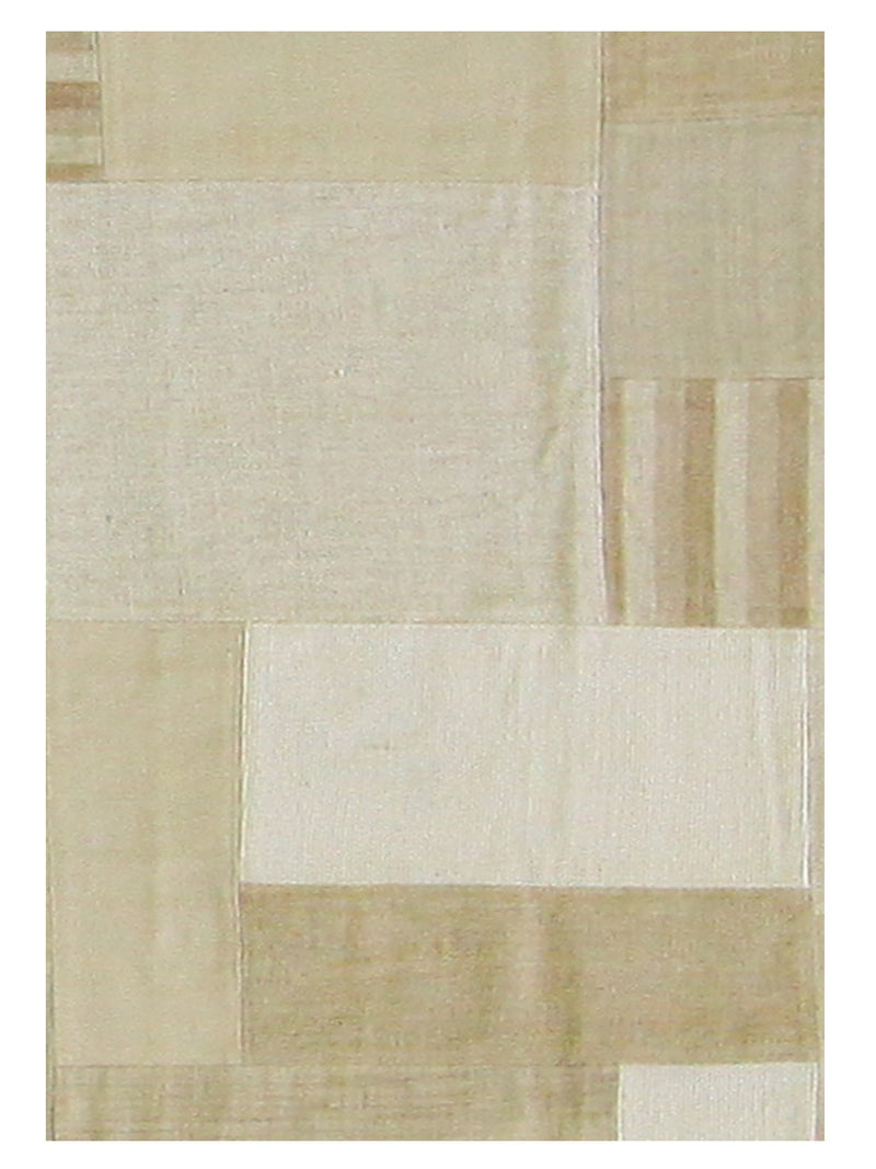 Pacific Patch Flatweave 39336 Ivory Beige Patchwork Hand Knotted Rug