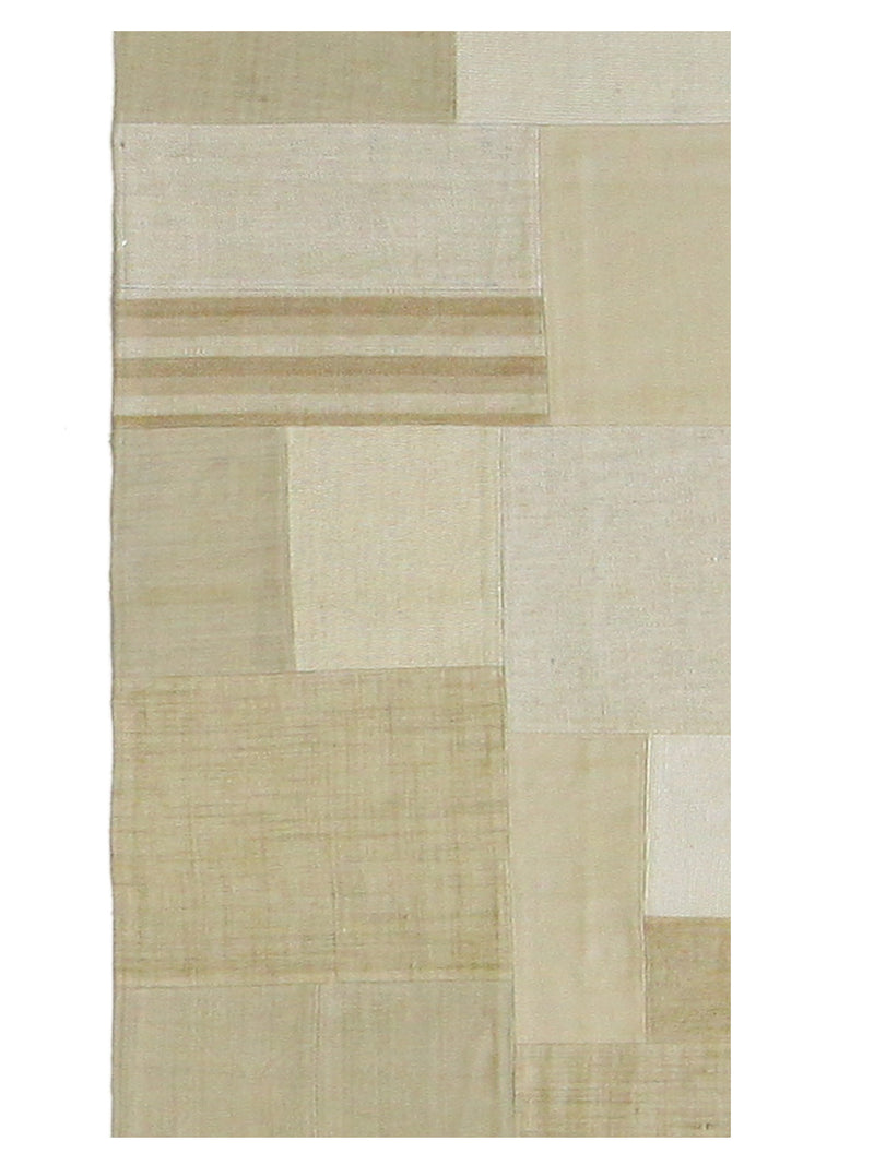 Pacific Patch Flatweave 39336 Ivory Beige Patchwork Hand Knotted Rug
