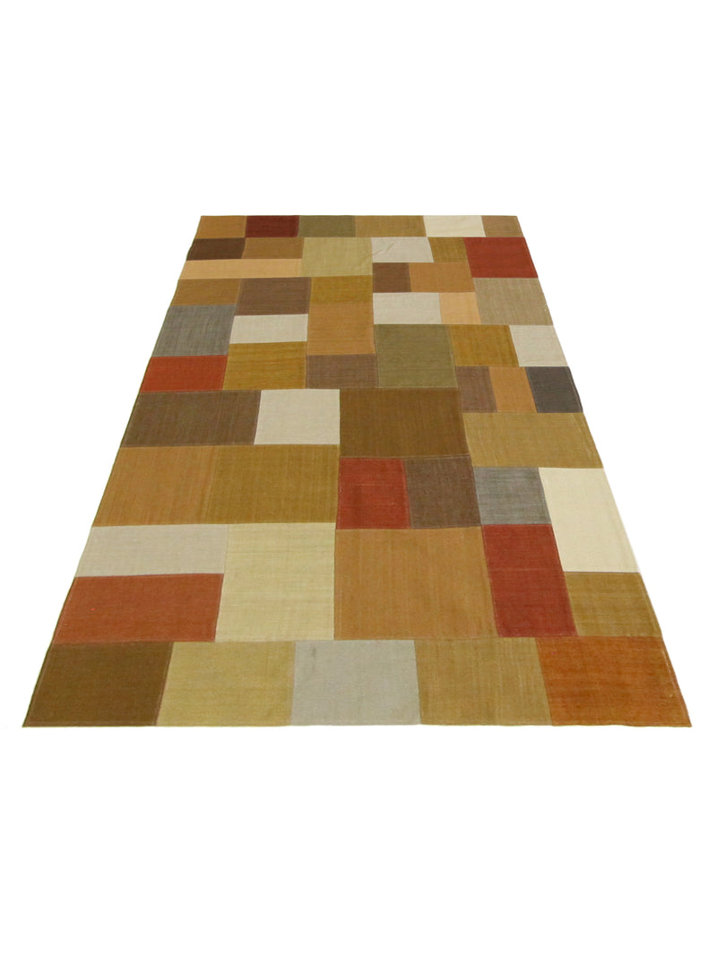 Pacific Patch Flatweave 39338 Multi Multi Patchwork Hand Knotted Rug