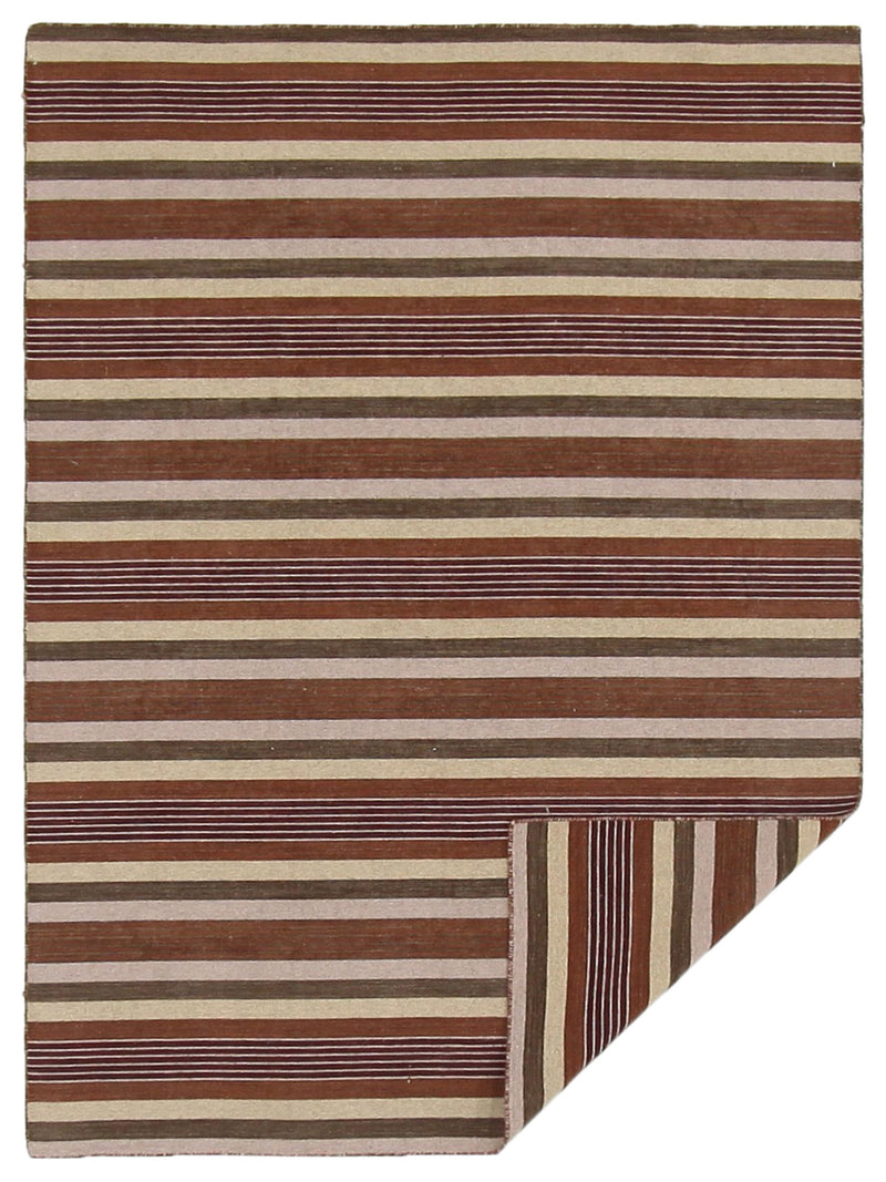 Aura Kilim 39340 Brown Multi Kilim Hand Woven Rug