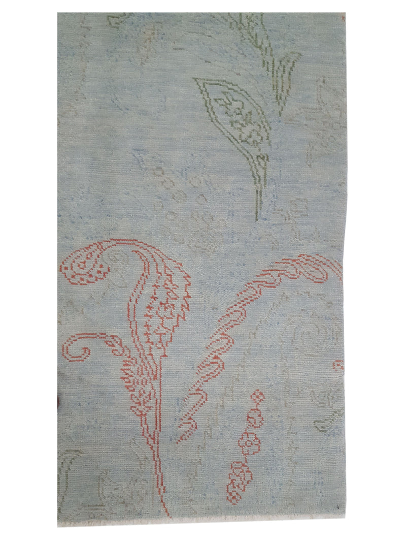 Pacific Arts and Crafts 39365 Sky Rust Modern Hand Knotted Rug