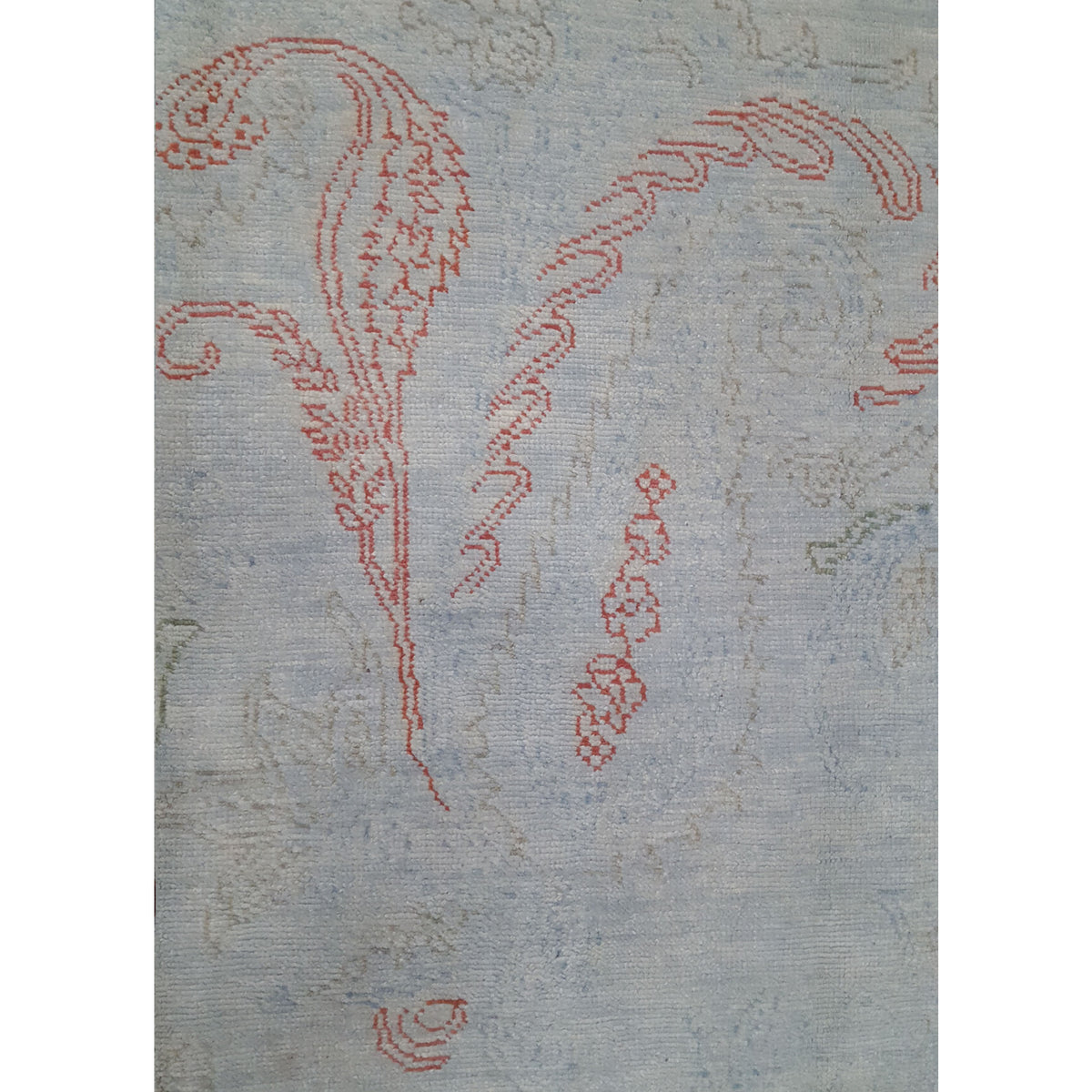 Pacific Arts and Crafts 39365 Sky Rust Modern Hand Knotted Rug