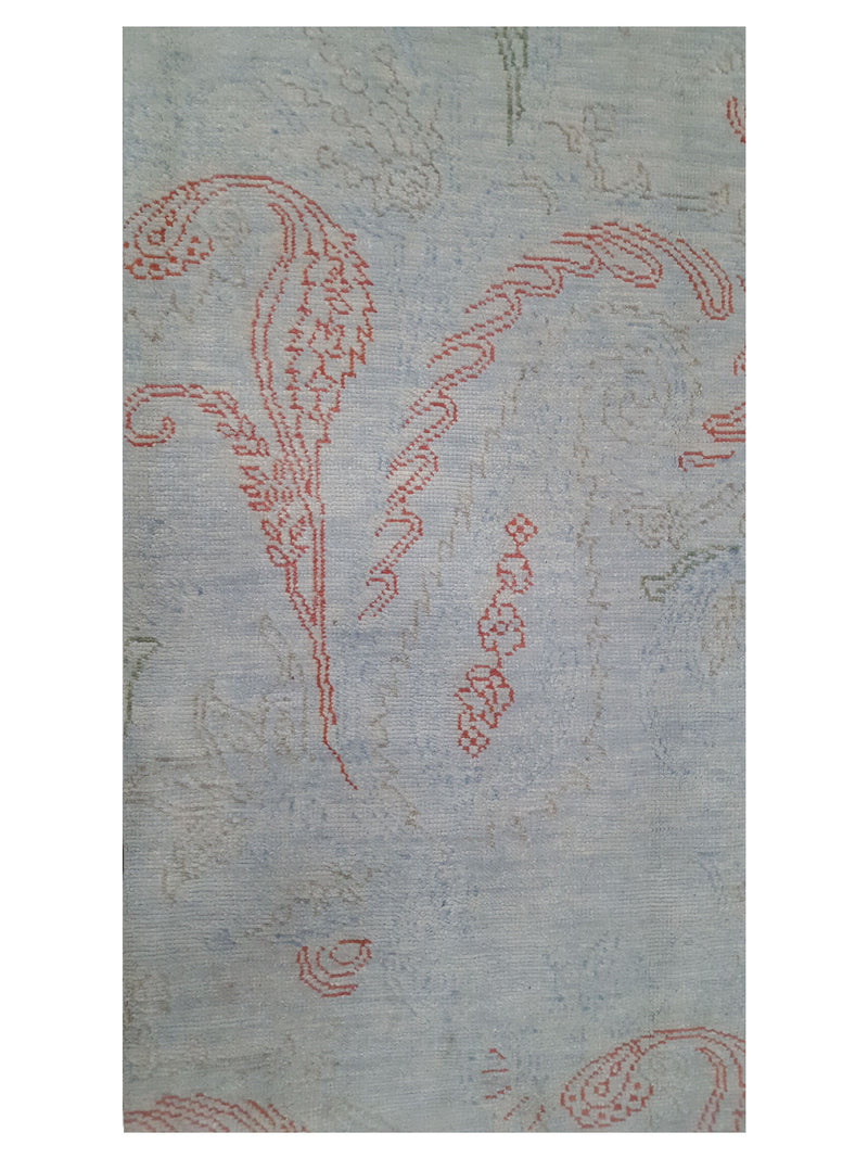 Pacific Arts and Crafts 39365 Sky Rust Modern Hand Knotted Rug