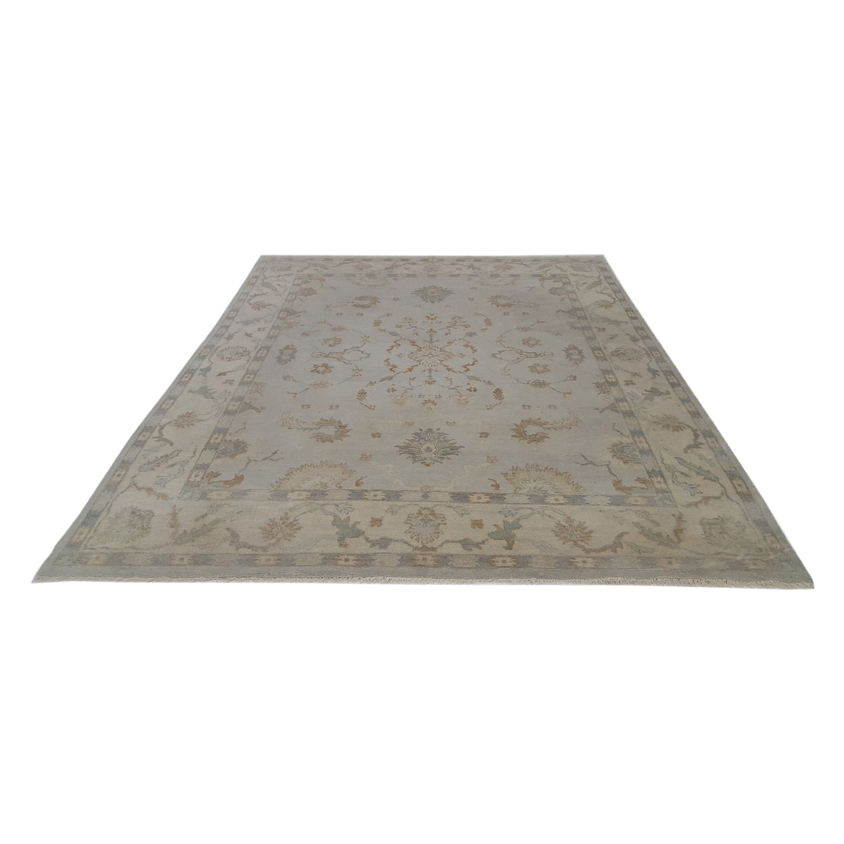 Pacific Angora 39373 Grey Cream Traditional Hand Knotted Rug
