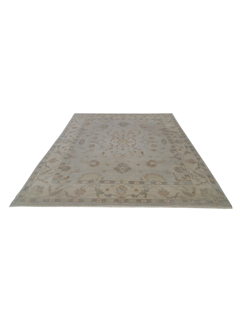Pacific Angora 39373 Grey Cream Traditional Hand Knotted Rug