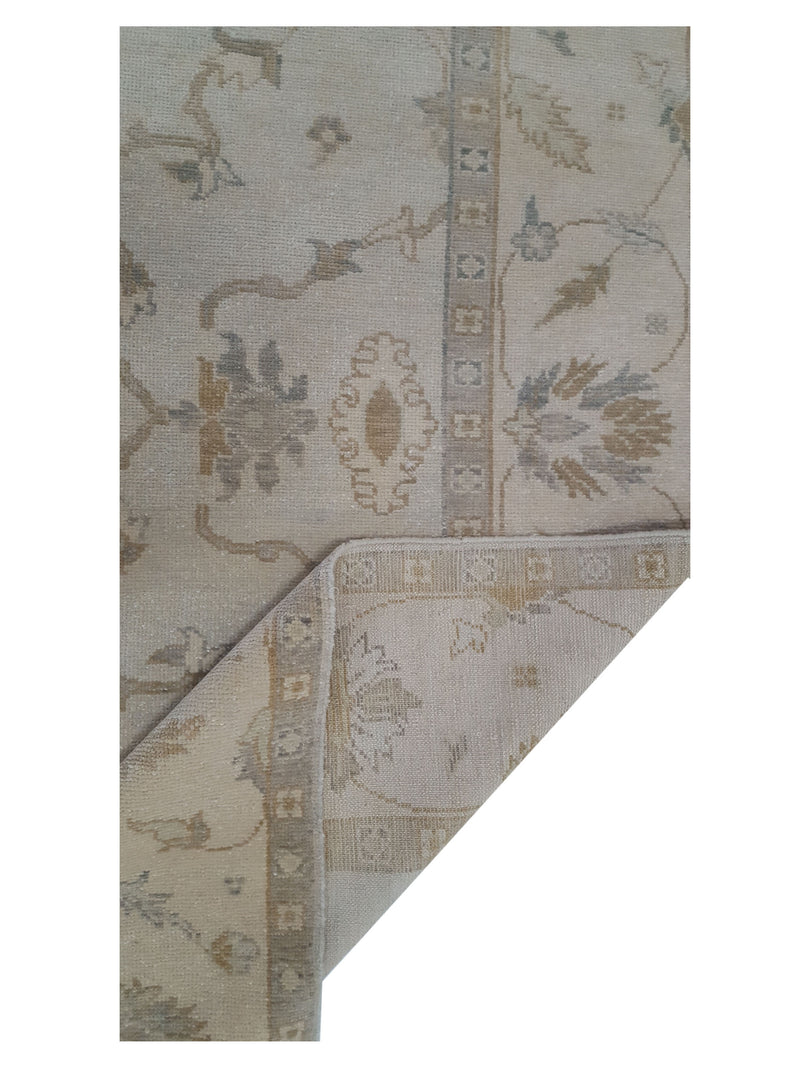 Pacific Angora 39379 Lt.Green Beige Traditional Hand Knotted Rug