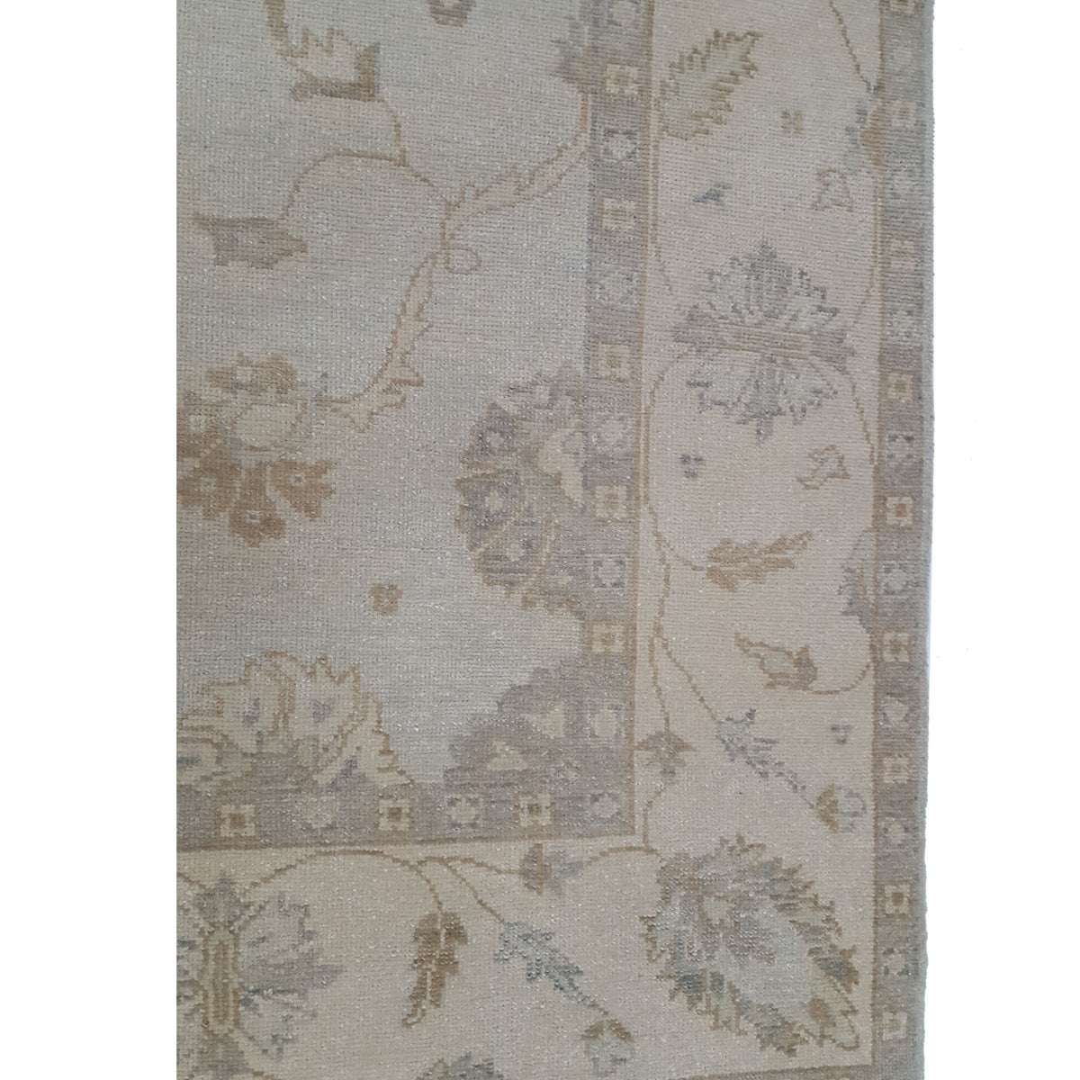 Pacific Angora 39379 Lt.Green Beige Traditional Hand Knotted Rug
