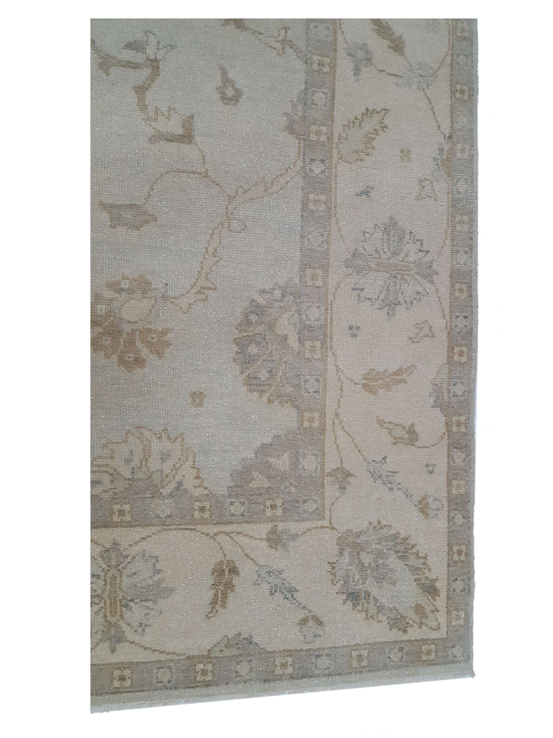 Pacific Angora 39379 Lt.Green Beige Traditional Hand Knotted Rug