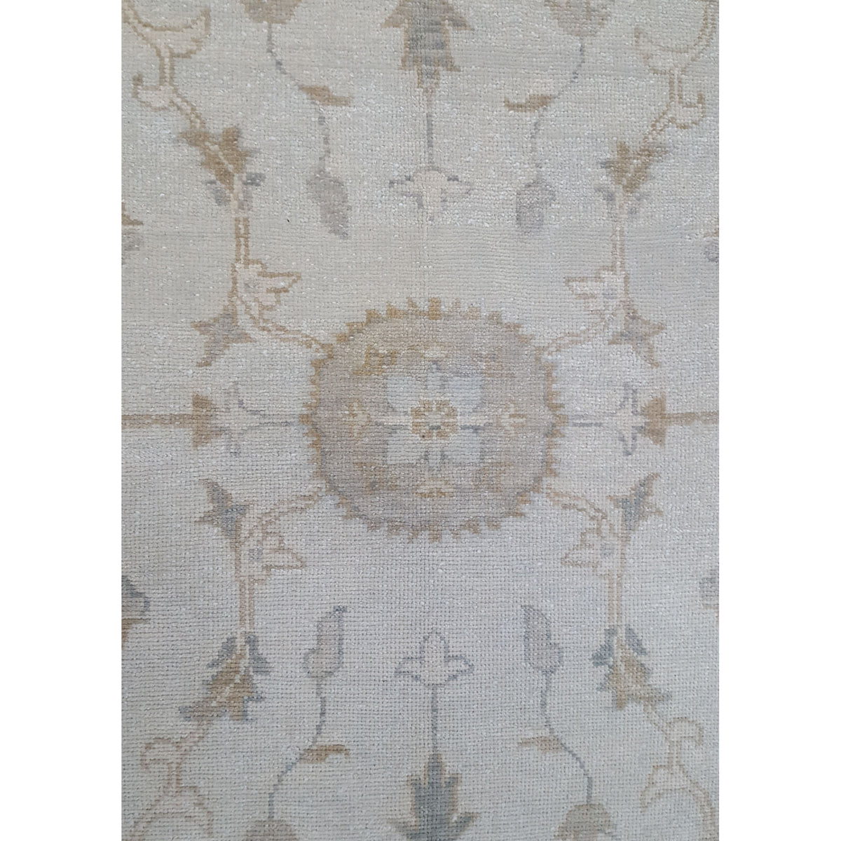 Pacific Angora 39379 Lt.Green Beige Traditional Hand Knotted Rug
