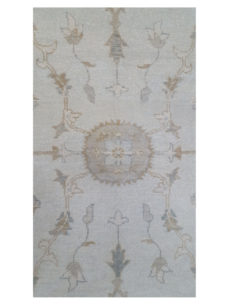 Pacific Angora 39379 Lt.Green Beige Traditional Hand Knotted Rug