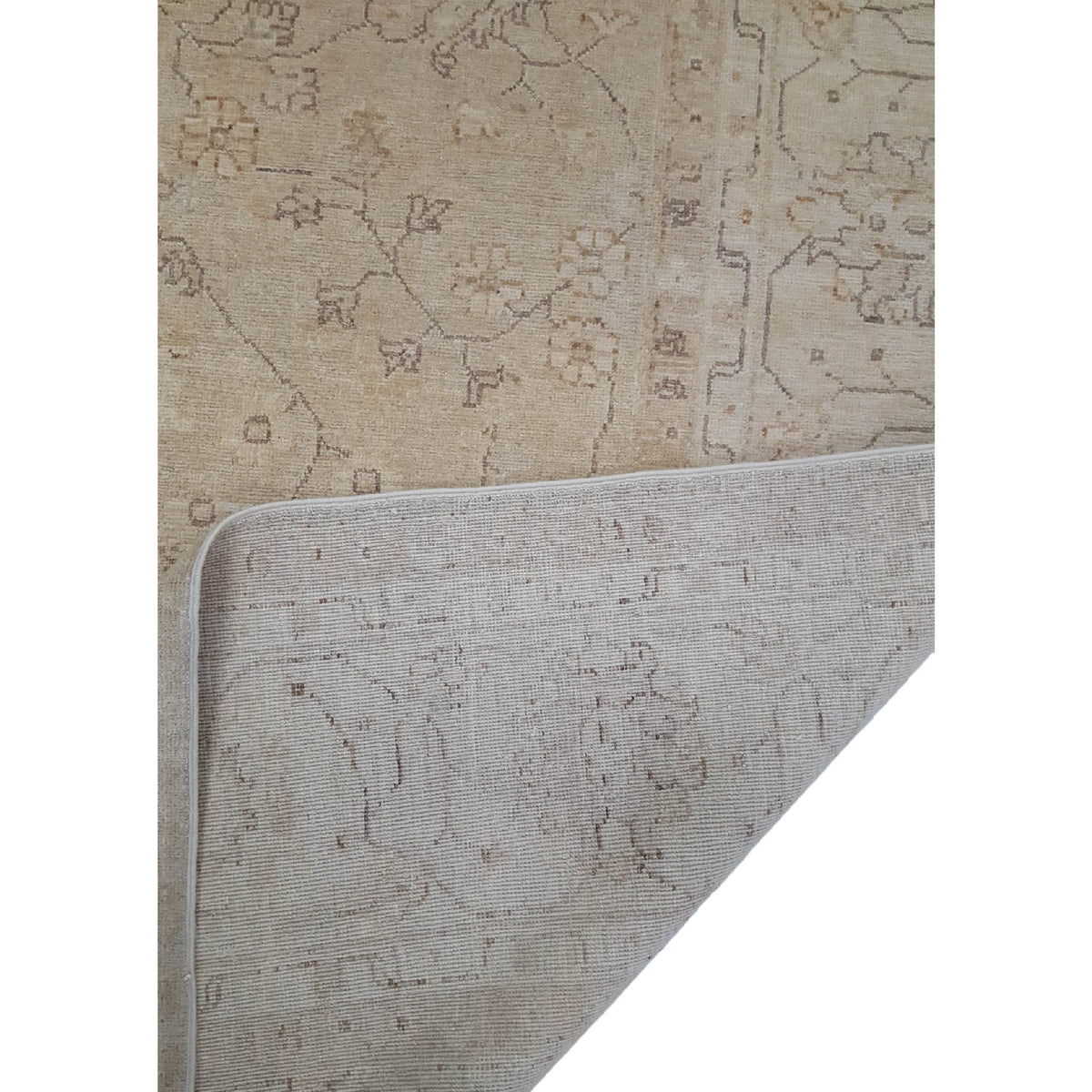 Pacific Ziegler 39438 Beige Ivory Transitional Hand Knotted Rug