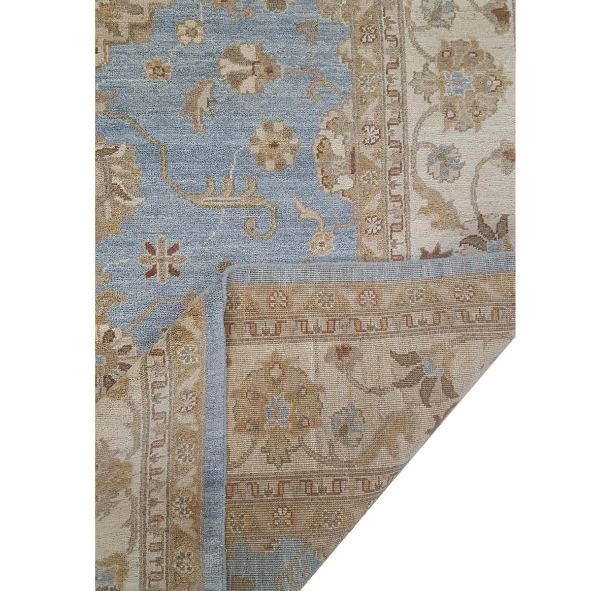Pacific Ziegler 39443 Blue Ivory Transitional Hand Knotted Rug
