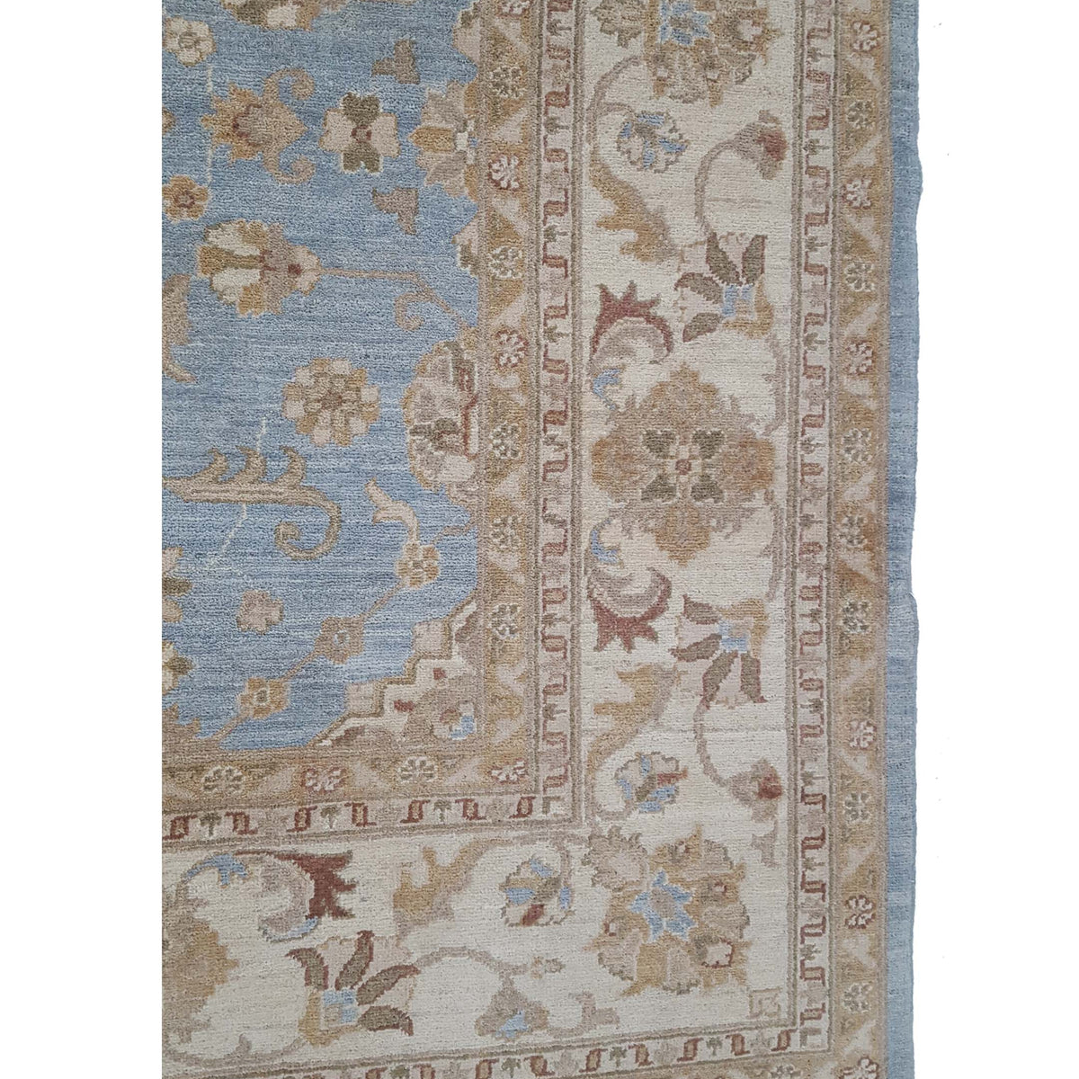 Pacific Ziegler 39443 Blue Ivory Transitional Hand Knotted Rug