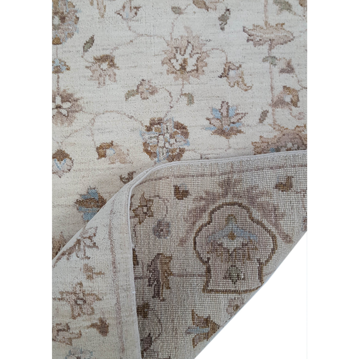 Pacific Ziegler 39454 Ivory Ivory Transitional Hand Knotted Rug