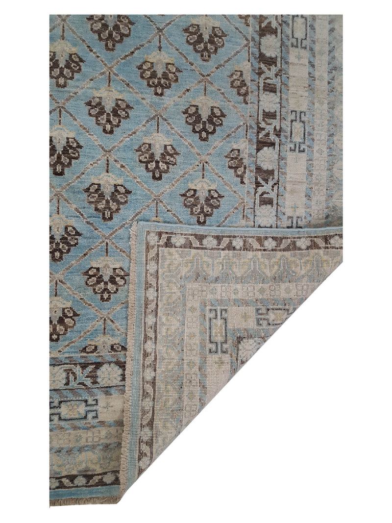 Pacific Khotan 39472 Blue Ivory Transitional Hand Knotted Rug